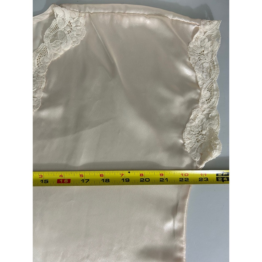 Vintage Victoria's Secret PS Gold Label Short Nightgown Satin Lace Champagne - Picture 6 of 7